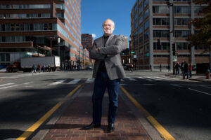 Dennis Frenchman, the Leventhal Professor of Urban Design and Planning at MIT, in Kendall Square in Cambridge, MA on 11/11/16. © Bryce Vickmark. All rights reserved. www.vickmark.com 617.448.6758