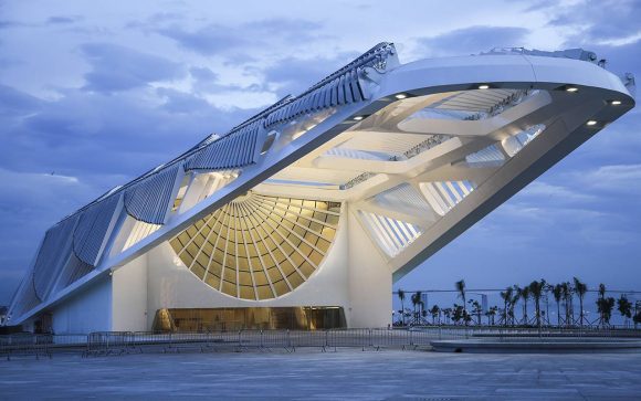 exterior of museum of tomorrow in Rio de Janeiro