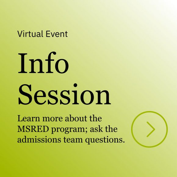 virtual info session, learn more about the msred program