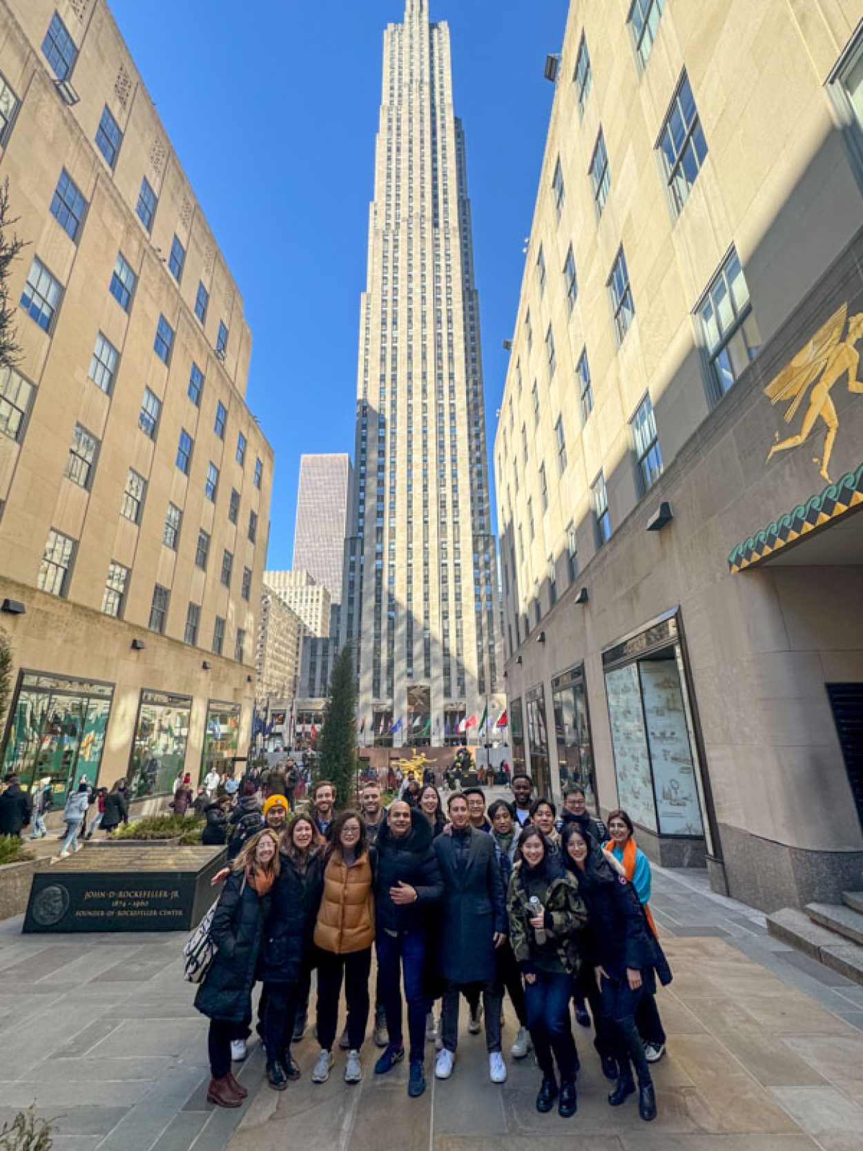 Rockefeller center NYC and MSRED students